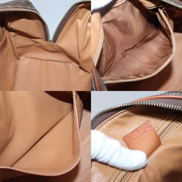 CELINE Macadam Canvas Hand Bag Pvc Leather Brown Gold - Picture 12 of 12